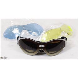 OUTDOOR SPORT SUNGLASSES WITH 2 EXTRA LENS SETS