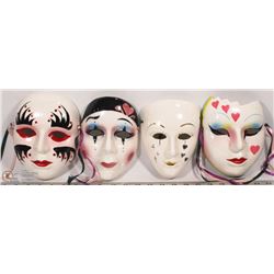 LOT OF VINTAGE PORCELAIN MASKS