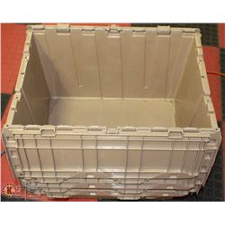 SET OF 4 BROWN BUTTERFLY HINGED STORAGE