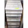 Image 1 : 5 DRAWER PLASTIC STORAGE CONTAINER ON WHEELS