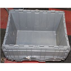 SET OF 3 GREY BUTTERFLY HINGED STORAGE