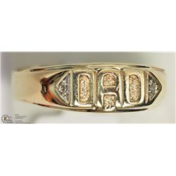 14K YELLOW GOLD DIAMOND "DAD" MEN'S RING