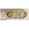 Image 1 : 14K YELLOW GOLD DIAMOND "DAD" MEN'S RING