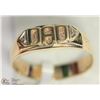 Image 2 : 14K YELLOW GOLD DIAMOND "DAD" MEN'S RING