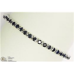 STERLING SILVER SAPPHIRE TENNIS BRACELET