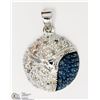Image 1 : STERLING SILVER BLUE & WHITE DIAMOND PENDANT
