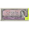 Image 1 : 1954 CANADIAN 10 DOLLAR DEVILS FACE BILL