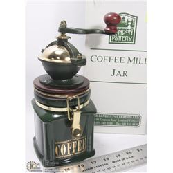 ESTATE LONDON POTTERY COFFEE MILL WITH ORIGINAL