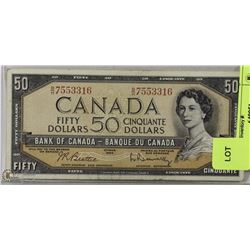 1954 CANADIAN $50.00 BILL