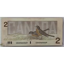 1986 CANADIAN $2.00 SEQUENTIAL BILLS X10