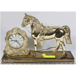 HORSE DESKTOP CLOCK  DECOR