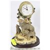 Image 1 : WOLF STATUE WITH CLOCK