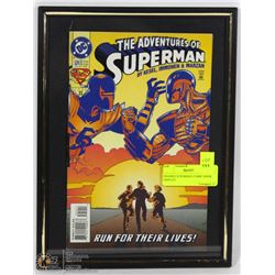 FRAMED SUPERMAN COMIC BOOK DISPLAY