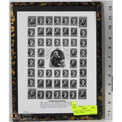 DISPLAY SHEET OF 1800 ERA CANADA STAMPS