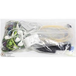LOST & FOUND BAG OF HEADPHONES INCLUDING IPOD
