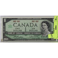 CANADIAN UNC CENTENNIAL $1.00 BILL