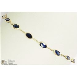 14K YELLOW GOLD SAPPHIRE BRACELET