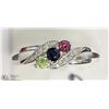 Image 1 : 10K WHITE GOLD GEMSTONE & DIAMOND RING