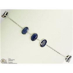 14K WHITE GOLD SAPPHIRE BRACELET