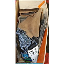 BOX WITH ASSORTED TOOL ITEMS INCL KUNY'S ,