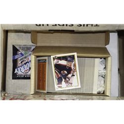 BOX  WITH "BOXES " OF ASSORTED COLLECTOR HOCKEY