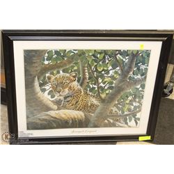 31.52X26 FRAMED MOTIVATIONAL LEOPARD PRINT