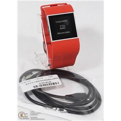 SZ LARGE RED FITBIT SURGE FITNESS SUPER WATCH-MSRP $279.95