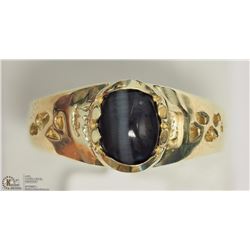 10K Y.GOLD NATURAL CHRYSOBERYL CAT'S EYE RING