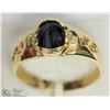 Image 3 : 10K Y.GOLD NATURAL CHRYSOBERYL CAT'S EYE RING
