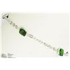 Image 1 : 14K WHITE GOLD CHROME DIOPSIDE BRACELET