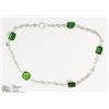 Image 2 : 14K WHITE GOLD CHROME DIOPSIDE BRACELET