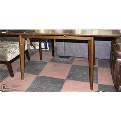 WOOD TONE KITCHEN TABLE WITH BUTTERFLY LEAF