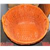 Image 1 : LARGE ORANGE SHOWHOME BASKET 18" TALL X 21" ACROSS