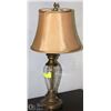 Image 1 : GLASS & BRASS BASE TABLE LAMP