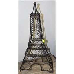 LARGE WROUGHT IRON EIFFEL TOWER WINE RACK -