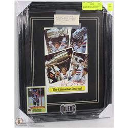 WAYNE GRETZKY 1989 TRIBUTE FRAMED W/ VINTAGE CARD