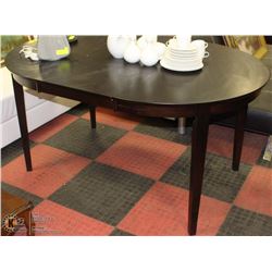 WOOD OVAL SHAPED TABLE 60" X 41" X 30" HIGH