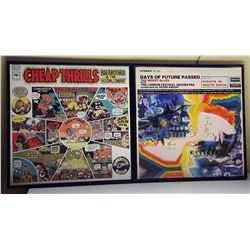 #5 - LOT OF 2 FRAMED ALBUM COVERS & LP'S