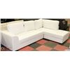 Image 1 : NEW WHITE LEATHERETTE SECTIONAL