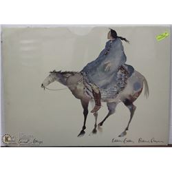 LARGE NAVAJO PAINTING BY CAROL BIGGS - SIGNED BY