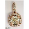 Image 1 : 14K ROSE GOLD DIAMOND PENDANT