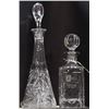 Image 1 : 2 GLASS DECANTERS 11" TALL & 15" TALL