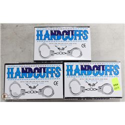 3 SETS OF NEW HANDCUFFS