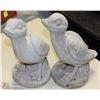 Image 1 : LOT OF 2 CONCRETE DUCKS 9" HIGH
