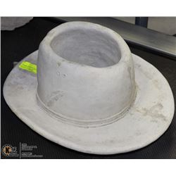 CONCRETE STETSON HAT PLANTER  17"