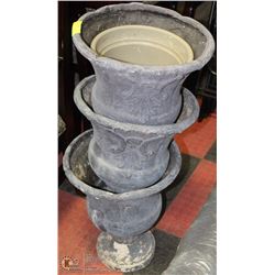 3 LARGE OUTDOOR PLANTERS