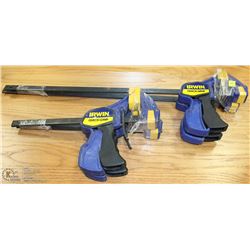 GROUP OF 4 IRWIN QUICK GRIP CLAMPS