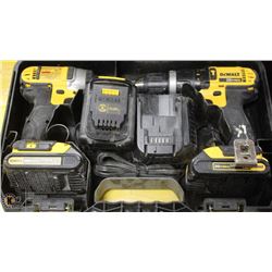 DEWALT 20 VOLT CORDLESS IMPACT DRIVER & DRILL WITH