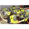 Image 1 : RYOBI 8 PC 18 VOLT LITHIUM CORDLESS TOOL SET WITH