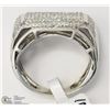 Image 2 : 10K WHITE GOLD DIAMOND MENS HEAVY RING